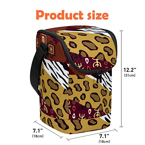 Bolsa de almuerzo Tribe con diseño sofisticado de piel de animal acabado resistente 5