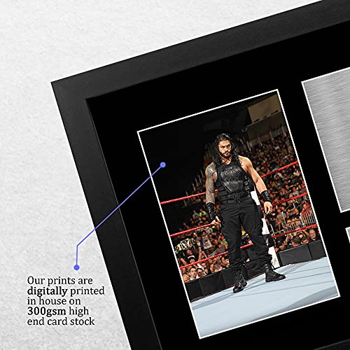 HWC Trading Giften Voor De Fight Romeinse Reigns A4 Printed Gift Ontworpen Autograph Wwe Druk Open Beeld Dédicacée - Afbeelding 5