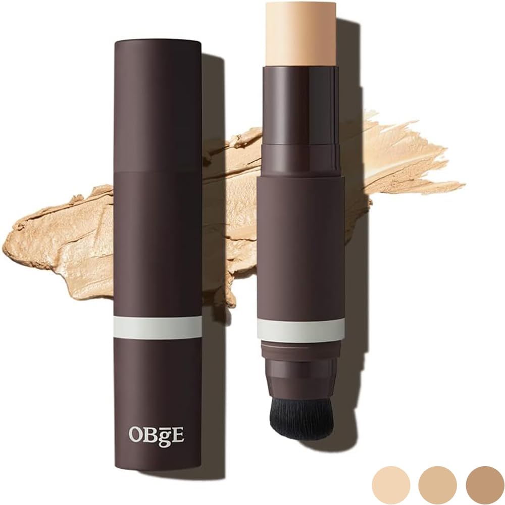 OBgE Men's Natural Cover Foundation / Genuine Stick Foundation Men's Easy Skin Trouble Cover No Barre Covering Power Does Not Crack Makeup Beginners Time Shortened Technique Not Required Just ApplyOBgE Men's Natural Cover Foundation / Gen…