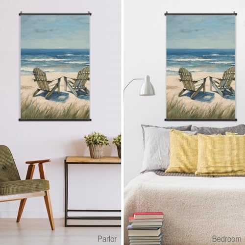Poster sur toile multi-tailles avec chaises décoratives murales