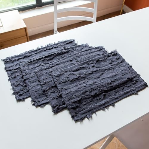Sous assiettes de table en coton lin pour protéger des rayures