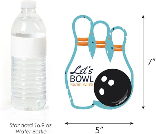 Miniatura 5 de Big Dot of Happiness Strike Up the Fun - Bolos - Invitaciones de relleno en forma de - Tarjetas de invitación para fiesta de cumpleaños o baby