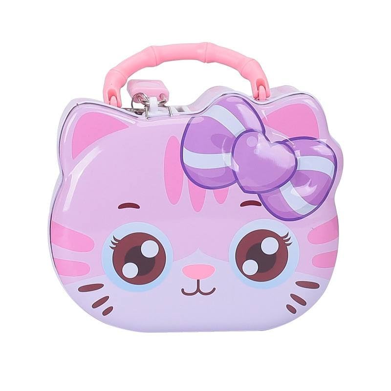 Image of Sajani Cute Cartoon Creative Portable Piggy Bank, Money Saving Box with Combination Lock, Mini Coin Bank Gifts for Boys and Girls, Best Return Gifts for Kids (Pack of 1) (Kitty)
