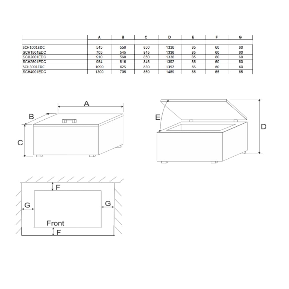Svan Congelador horizontal Blanco SCH1501EDC. Capacidad 142 Litros, Dual Cooling, 1 Cesta, Bajo nivel Sonoro, Eficiencia Energética Clase E [Clase de eficiencia energética E]