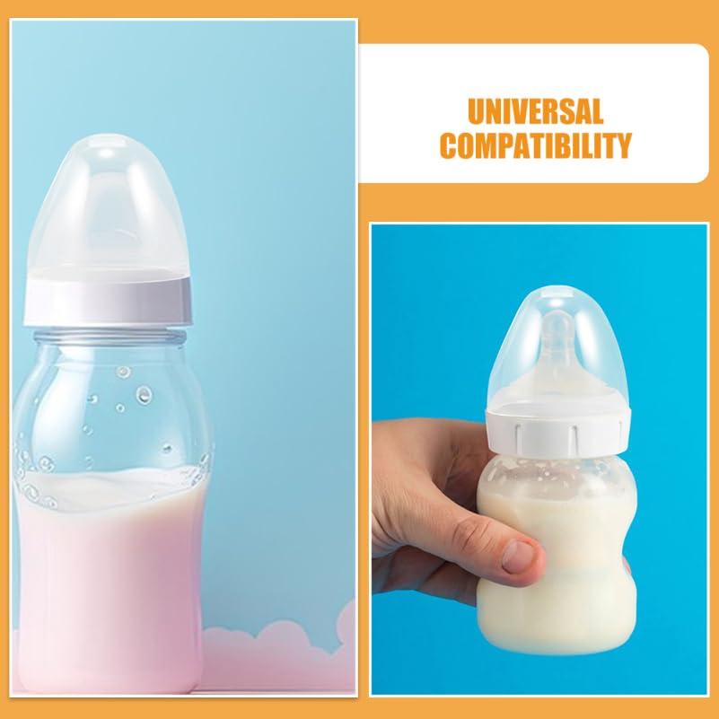 Image of PRETYZOOM 8pcs Milk Bottle Caps Dome Lid Cap Baby Feeding Bottles Nipples Cover Diameter 2.44 Inch
