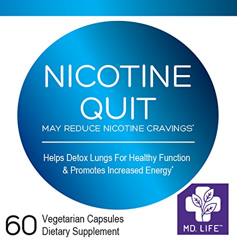 MD. LIFE Nicotine Quit - Stop Smoking – Lung Cleanse – Lung Detox - Fast Acting Herbal Blend – %100 All Natural Smokers Detox – Quit Smoking Within 30 Days* - 60 Vegan Capsules