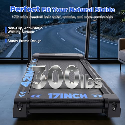 Image of 3.5HP Folding Treadmills for Home with Incline Optional, 300 lbs Capacity, 8.0MPH Speed, 17'' Wide Belt, App Connection, 64 Programs, BMI Detector for Home Use