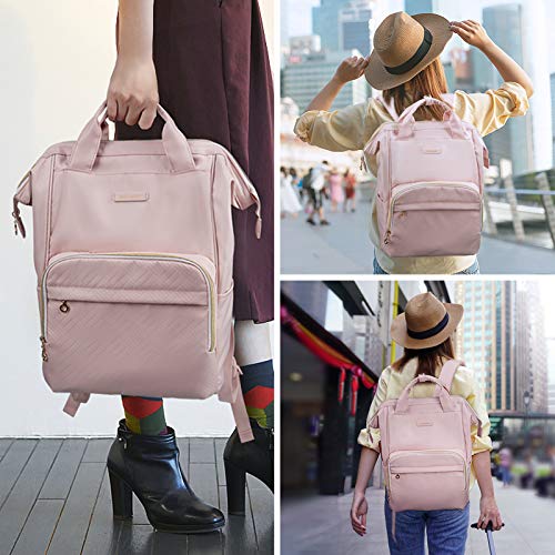 Bagsmart Laptop Backpack For Women, Travel Backpacks 15.6 Inch Notebook Doctor Back Pack For College Work Business Trip Women (Pink) #TOP5