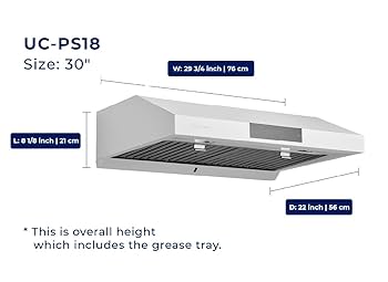 Amazon.com: Hauslane Range Hood 30 Inch - Under Cabinet