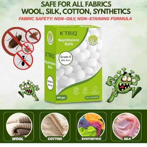 Image of Naphthalene Balls | Strong Napthalene Balls for Clothes Storage, Bathroom, Toilet & Wardrobe | Fresh Fragrance | Protects from Cockroaches & Rats | Long-Lasting Naphthalene Balls for Home & Car