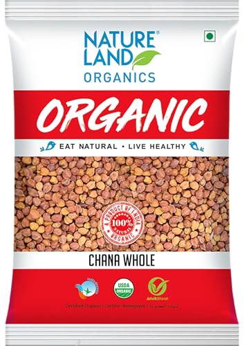 Image of Natureland Organics Chana whole 1 Kg - Organic Healthy Pulses