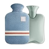 La bolsa de agua caliente perfecta: tamaño 32 cm * 20 cm, capacidad de 2 l, adecuada para todos los adultos y niños. Pero cuidado: al llenar, mantenga el cuello en posición vertical y vierta despacio y con cuidado para evitar que el agua caliente regrese.