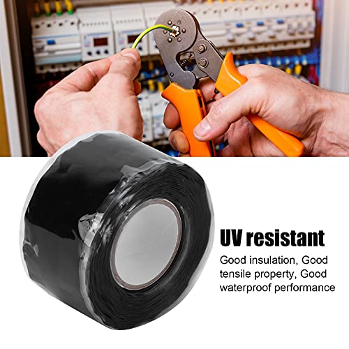 Image of Milltrip Insulating Tape, 3m Pipe Repair Tape, Silicone Self Adhesive Tape Flame Retardant Double Sided Tape High Temperature Resistant Tape for Outdoor Antenna Coax and Electrical Cables, Hose /Pipe