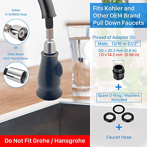Kitchen Faucet Pull Down Spray Head Faucet Sprayer Replacement For Moen Delta Kitchen Pull Out Sink Sprayer Pull-Down Faucet, Oil Rubbed Bronze #TOP5