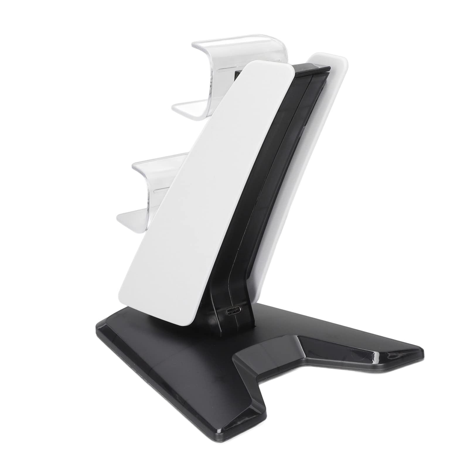 Ładowarka Kontrolera Stacja ładująca Kontrolera Bezprzewodowego z Portami USB i Kolorowym Niebieskim światłem LED, do ładowania Uchwytu Konsoli do Gier (Biały)