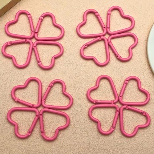 Mousqueton rose cœur en alliage d'aluminium contre la perte des clés sur votre sac à dos