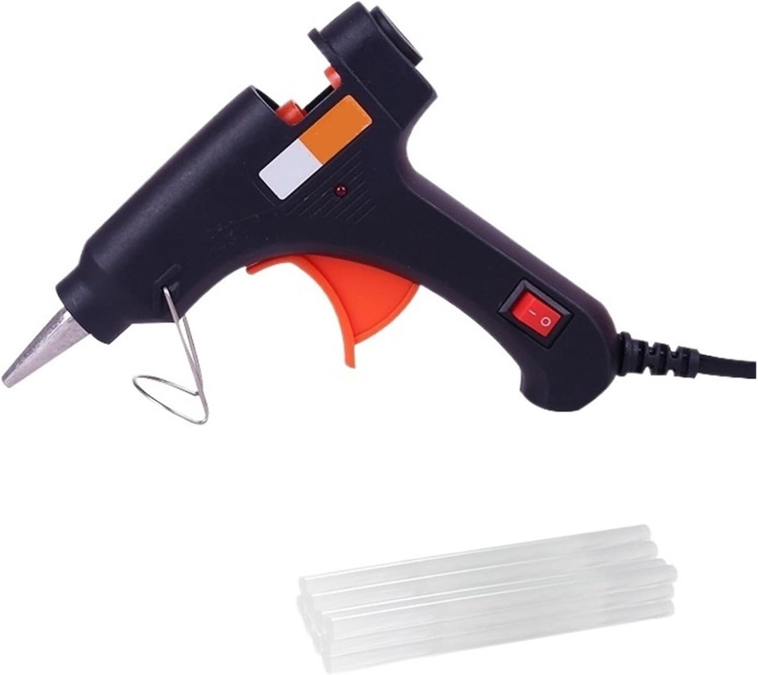 Hot Glue Gun 20W Mini Hot Melt Glue Gun Handmade Household Industrial Electric Heat Melt Glue Gun Suitable for 7mm Adhesive Strip (Black Glue Gun)