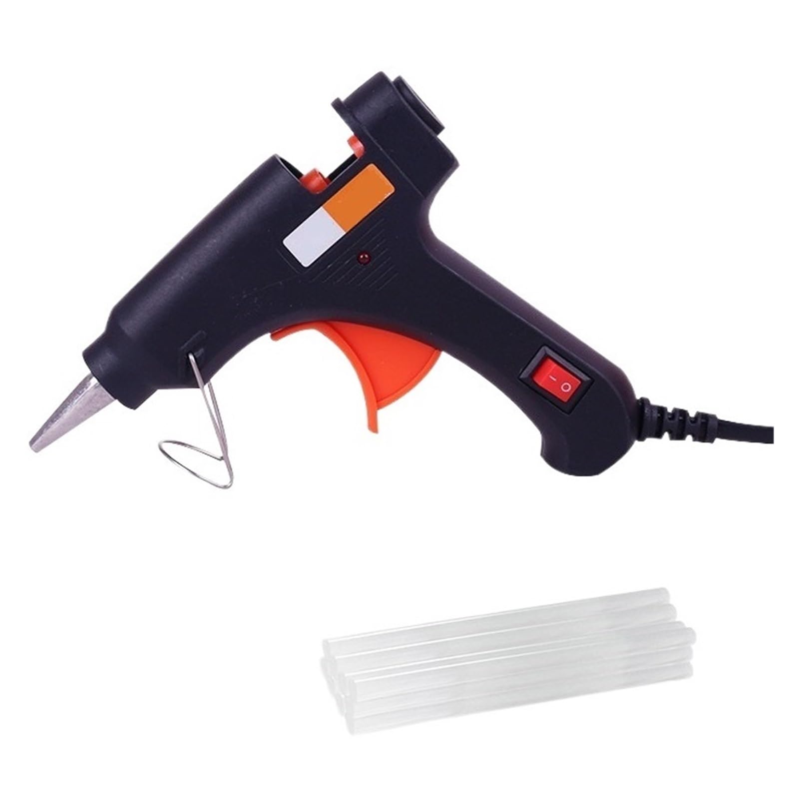 Pistola Per Colla A Caldo Mini Pistola For Colla A Caldo Da 20 W Pistola For Colla A Caldo Elettrica Industriale Fatta A Mano For Uso Domestico Adatta For Strisce Adesive Da 7 Mm(Black glue gun -B)