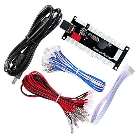 Hikig Zero Delay Arcade USB Encoder and Cables (Terminal: 5pin - 4.8mm - 2.8mm) Kit to Joystick and Buttons for MAME & Raspberry Pi Retropie Projects Cover