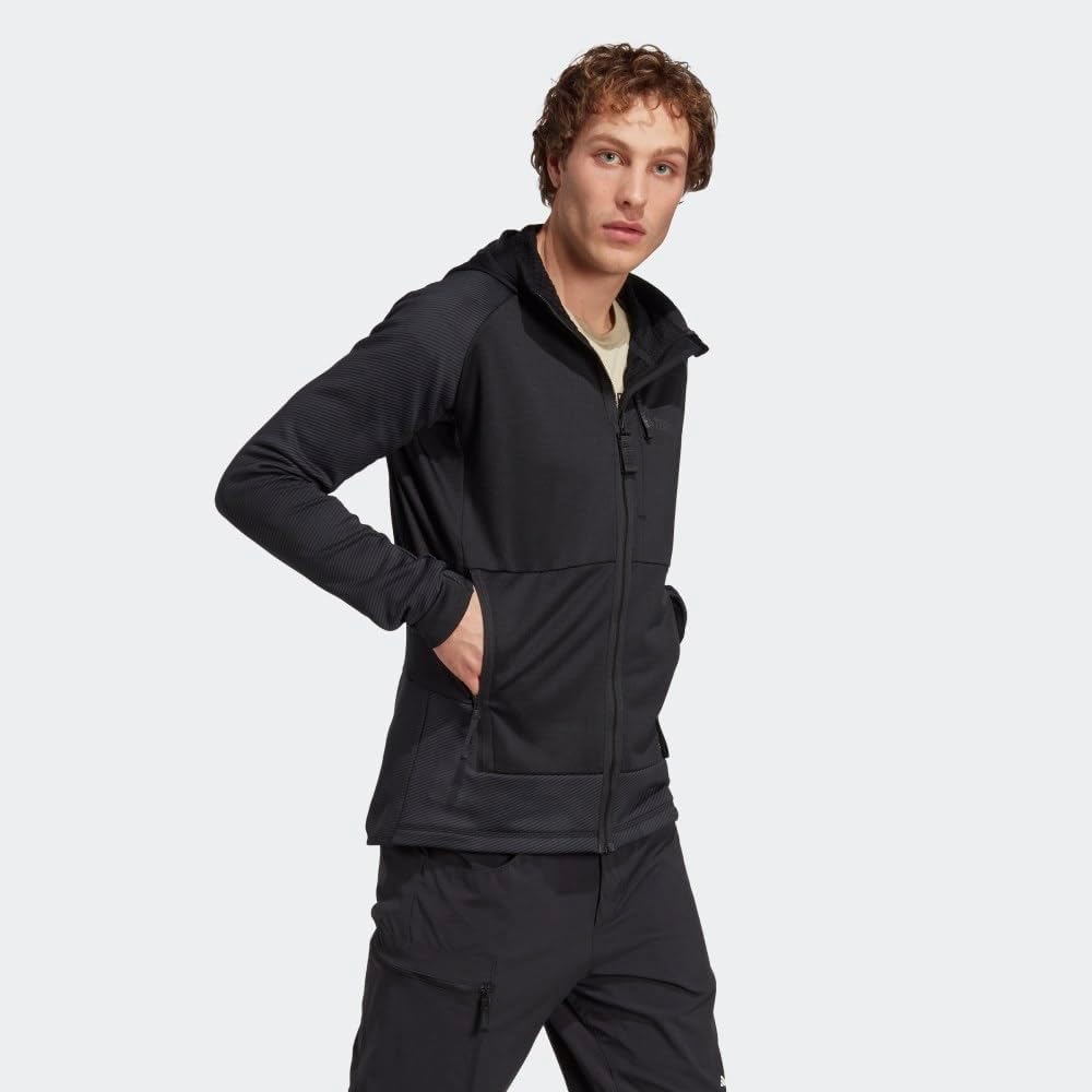 adidas Terrex Tech Flooce Hooded Jacket Black MD