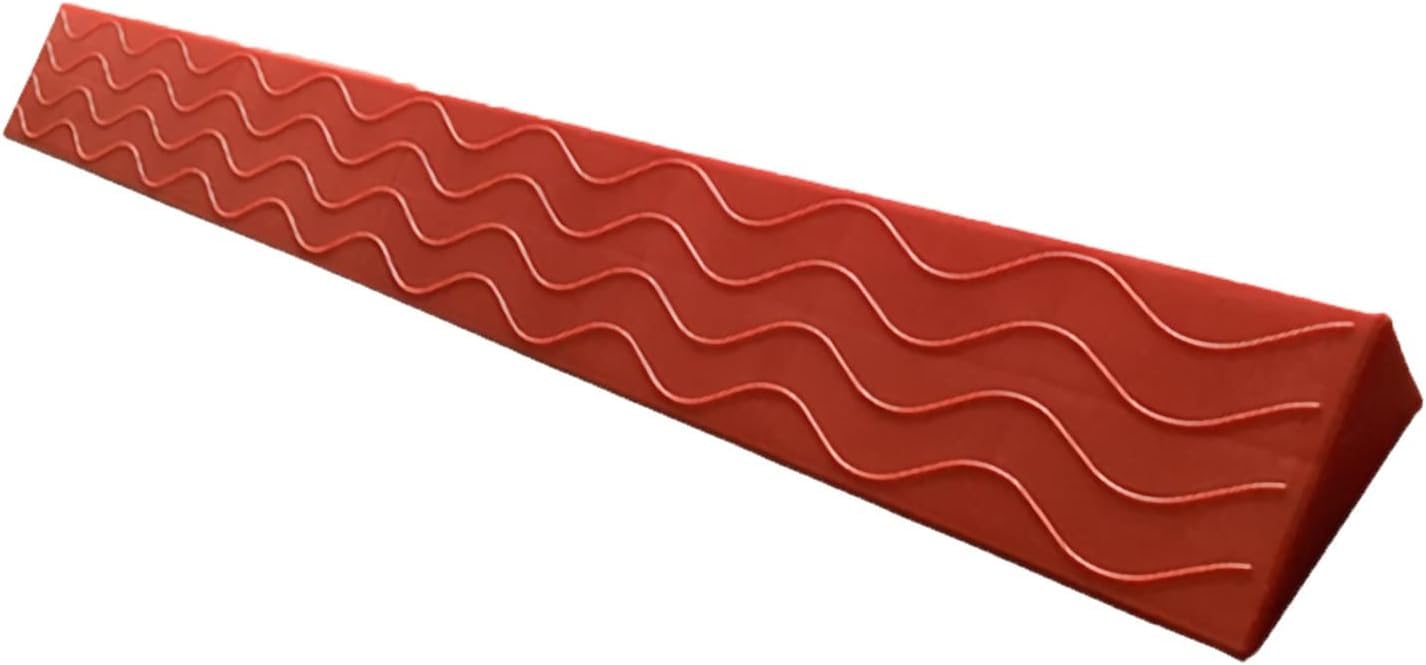 Rampe de seuil portable de 5cm pour fauteuil roulant et tapis de montée rouge