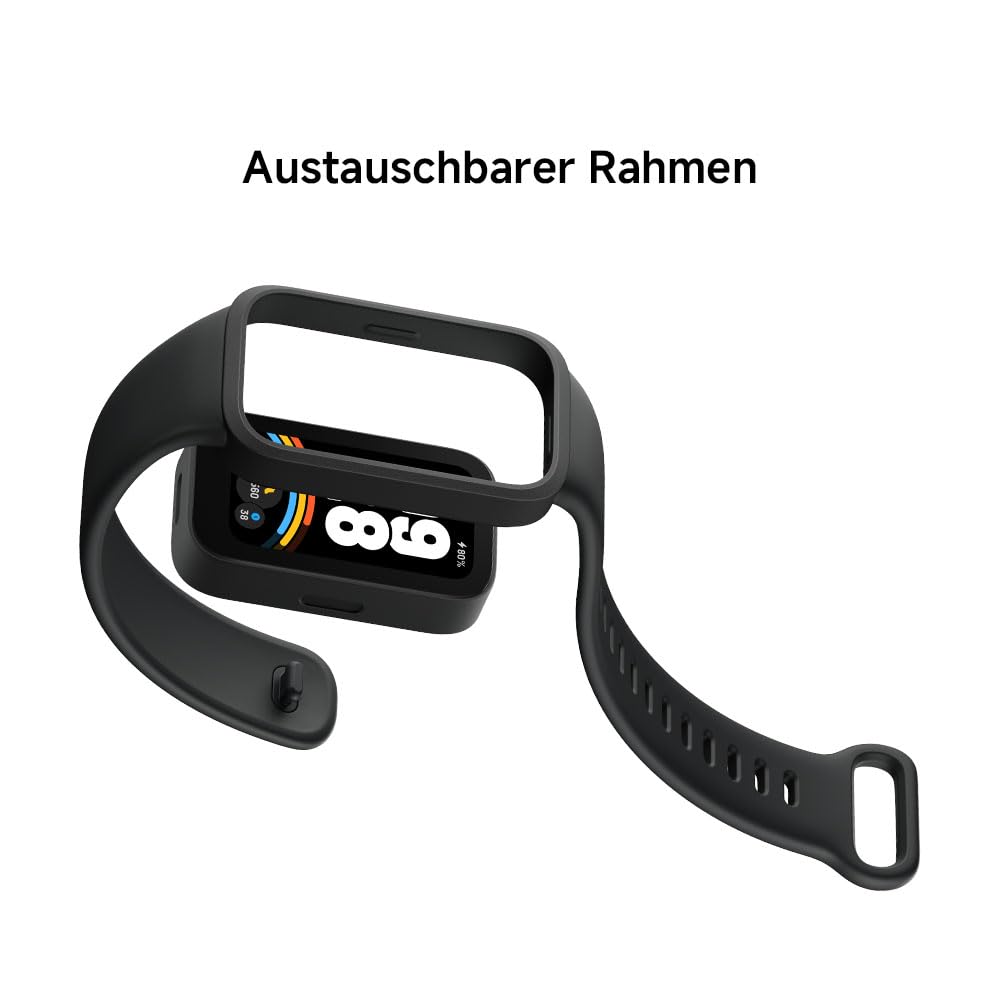 XIAOMI Smart Band 9 Active Schwarz – 1.47" TFT, 450 Nits, 18 Tage Akku, 50 Sportmodi, SPO₂-Sensor, 5ATM Wasserdicht