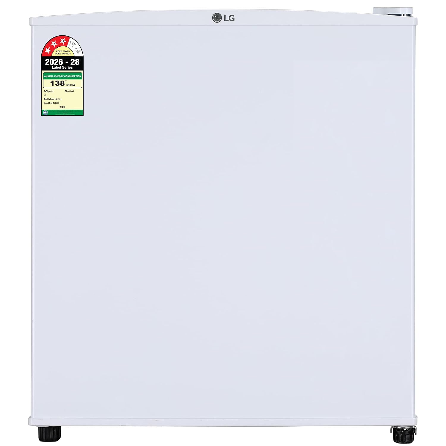 LG 43 L 3 Star Direct Cool Minibar Single Door Refrigerator (GLD0536VRSW, Super White)