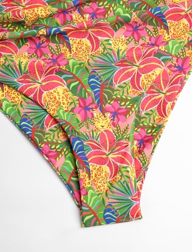 Image of ZAFUL Women High Waisted Bikini Bottoms Ruched Swimsuit Bottom Tummy Control Bathing Suit Bottoms