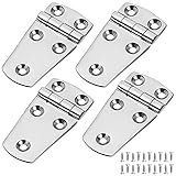 Marine Boat Hatch Hinges Stainless Steel, 3 inch x 1.5 inches(76 x 38mm) 5 Holes, No Noise, Heavy Du