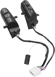 Steering Wheel Cruise Control Switch Fit for Honda Civic 2006-2008 Replace 36770-SVA-A41 36770-SNA-A12 Yellow Backlight
