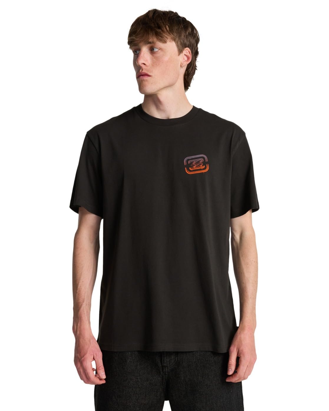 Billabong Crayon Wave S/S T-Shirt - Washed Black (SP26) - Mens M - Cotton
