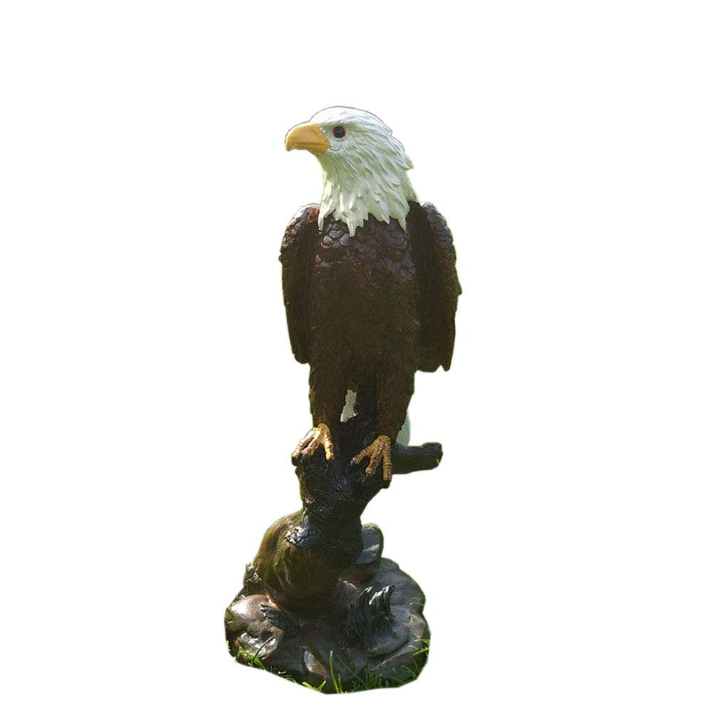 Statue d'aigle en résine haut de gamme sculpture 3D réaliste pour décoration extérieure