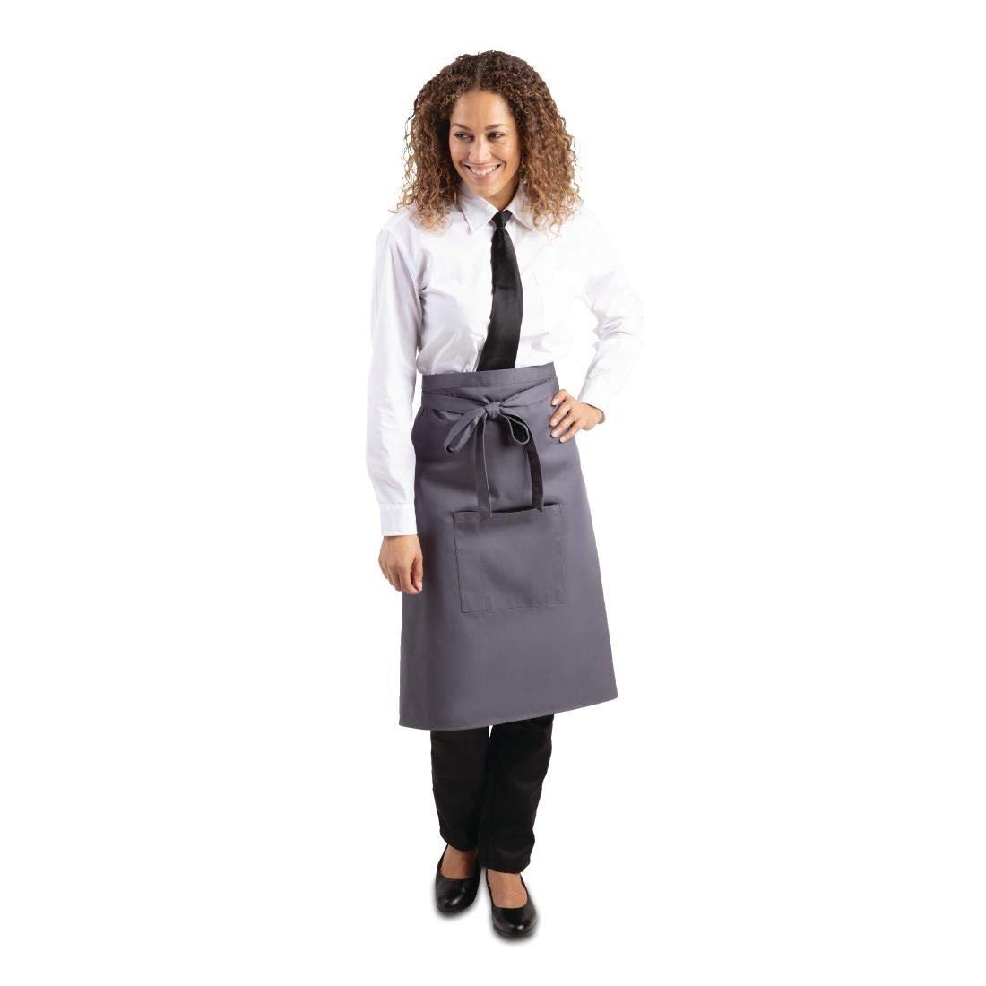 Whites Chefs Clothing B158 standardowy fartuch bistro, szary