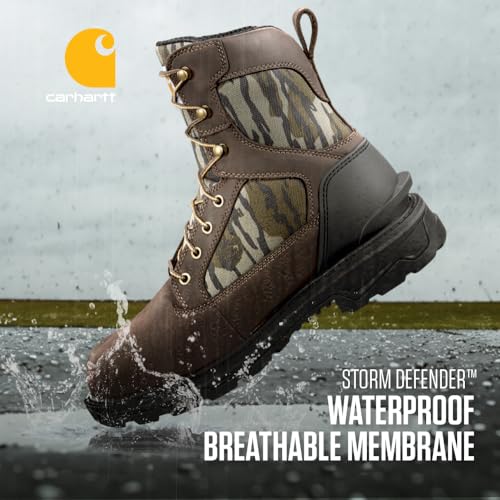 Image of Carhartt Men's Ironwood WP 8 inch Soft Toe Work Boot | 8-Inch, Reinforced Oil-Tanned Leather, Breathable Membrane, EH & Slip-Resistant Outsoles, Shock-Absorbing Midsole