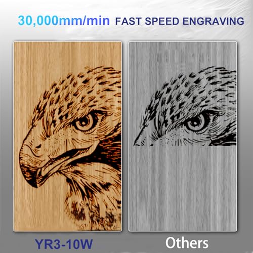 Phoisk YR3-10W Laser Engraver - 10000Mw Laser Engraving Machine, 30000Mm/Min Class 4 Diy Laser Cutter For Wood And Metal thumb #1