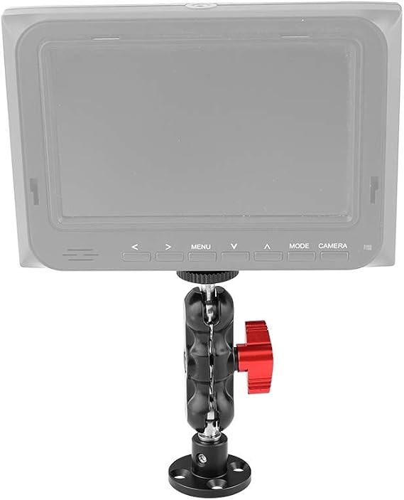 1/4-20 Mini Ball Head Wall Ceiling Mount for Monitor Home Surveillance System (Red)
