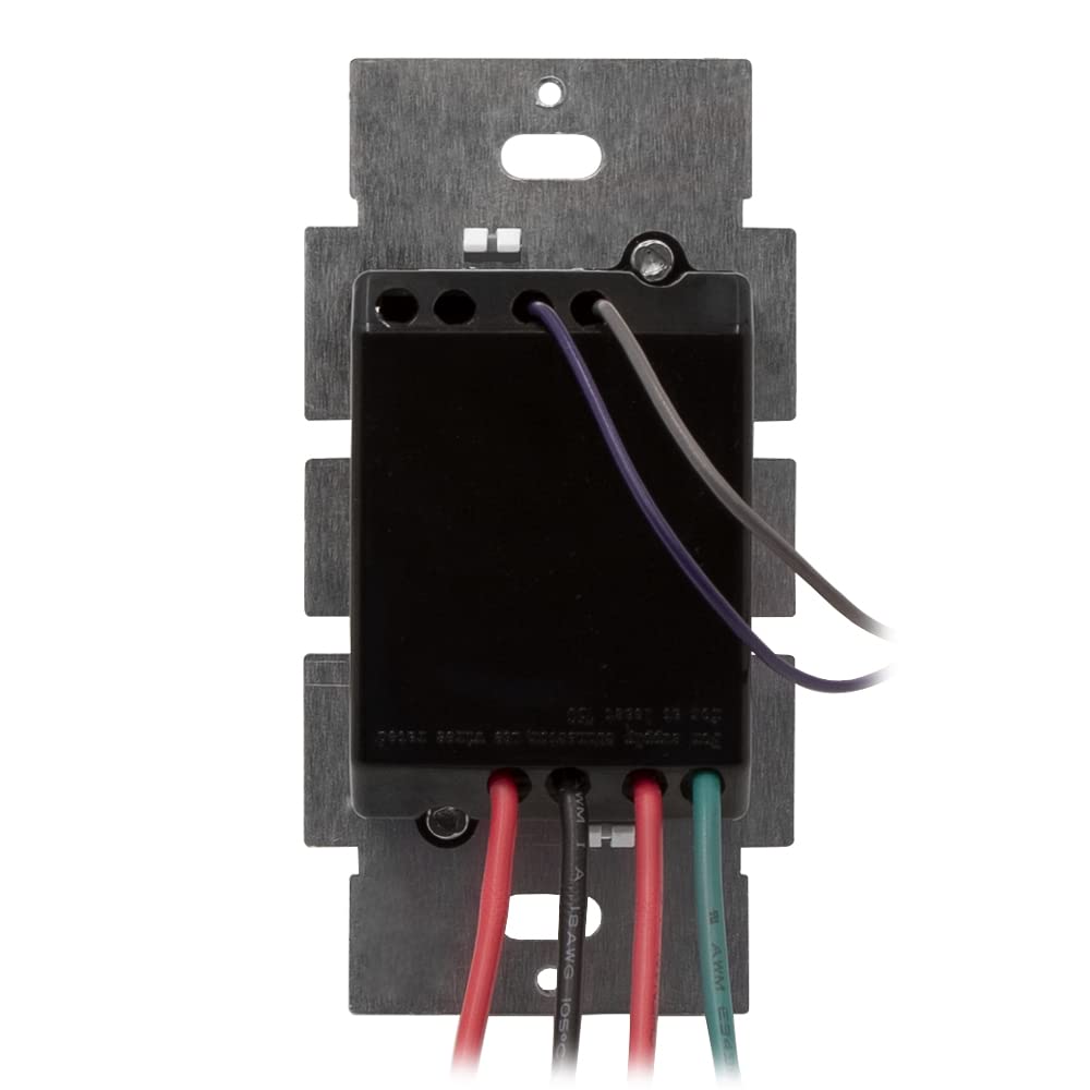 Maxxima Dimmer Electrical Light Switch - Featuring Blue Indicator Light, LED Compatible, 3-Way/Single Pole Use, 0-10V, Dimmable Lamp and Lighting Control, White Wall Plate Included