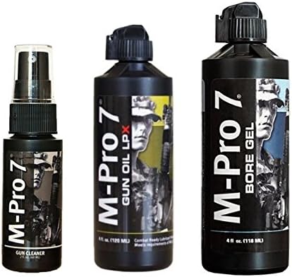 M-Pro7 Bore Cleaning Gel - Gun Cleaner 2oz Spray - 4oz LPX Gun Oil Bottles Kit - Pistol / Rifle / Shotgun - Gun Maintenance Bundle Kit.