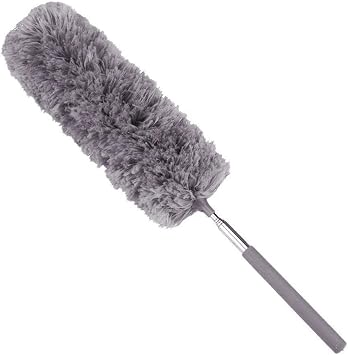 Dusters for Cleaning, Telescopic Extend Microfiber Duster Dusting Brush for Desk Ceiling Fan, Cobwebs, Furniture, Cars Grey One Size