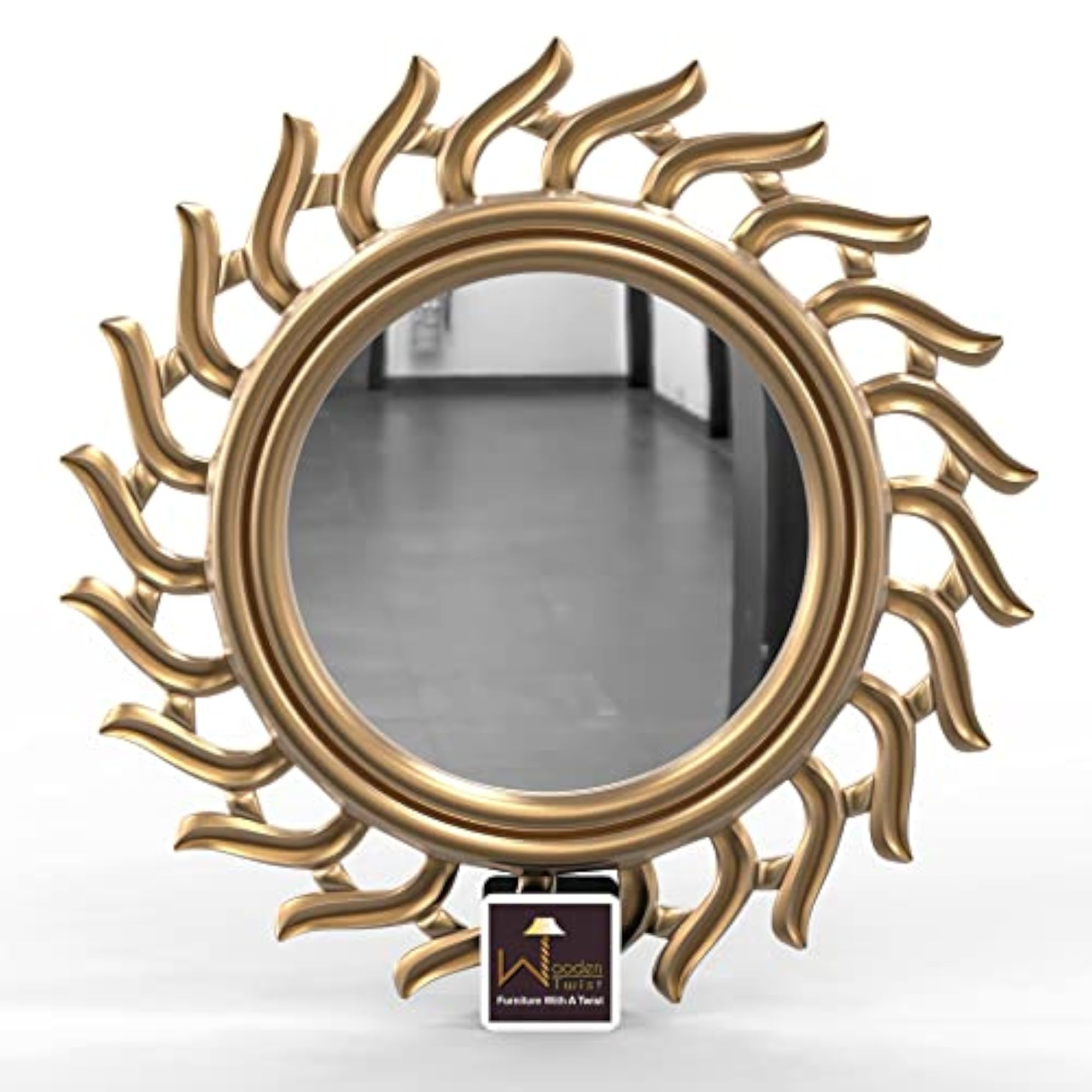 Modern Decorative Wooden Wall Mirror for Home Decor
