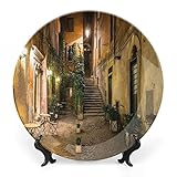 Size: 7 Inches.Accept customization, if you have other favorite patterns, you can put them on the plate. Material: High-fired ceramic.Lead & cadium free high quality ceramic plates. MICROWAVE & DISHWASHER SAFE. Design & Applies for: ound plate design...
