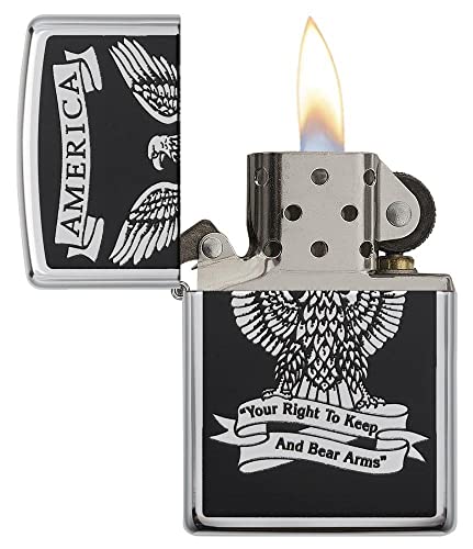 Mechero para viento libre Zippo American Eagle con grabado personalizado 3