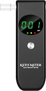 Medidor de Cetonas Profesional, Analizador de Cetonas Digital Altamente Preciso y Comprobador de Cetosis, Resultados Inmediatos, Comprobador Portátil de Cetonas con 10 Piezas, Fácil de Usar