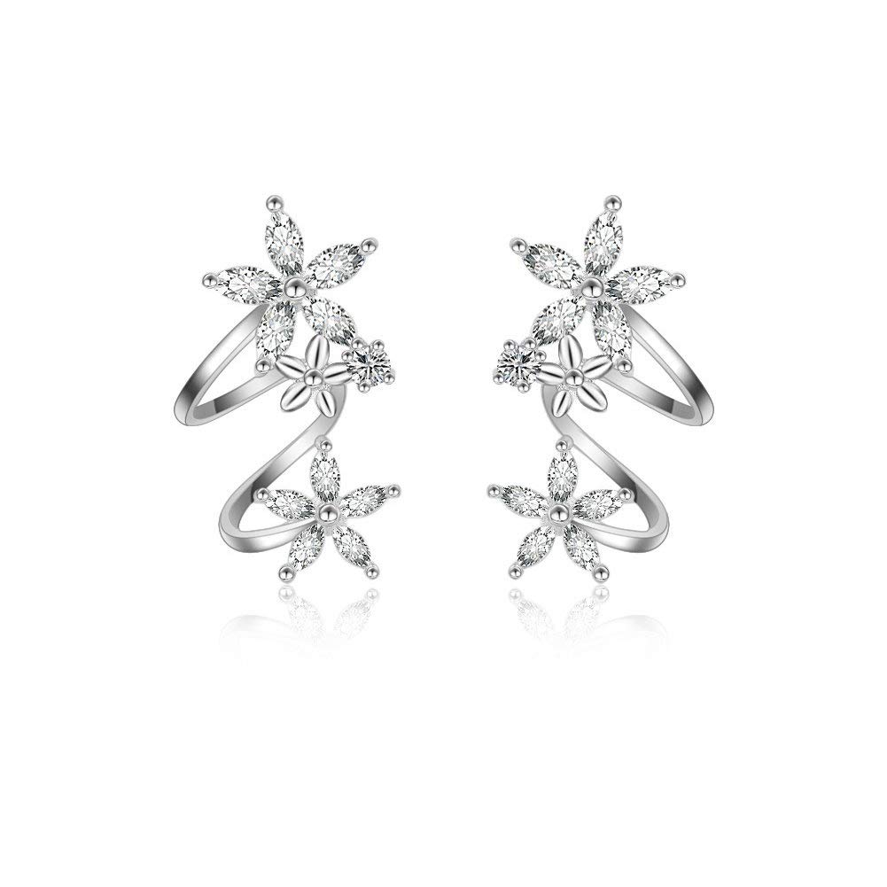 Orecchini A Perno Donna In Argento Sterling 925 Con Zirconia Cubica - Oro Rosa - Ipoallergenici - Multimisura 3-6mm - 3