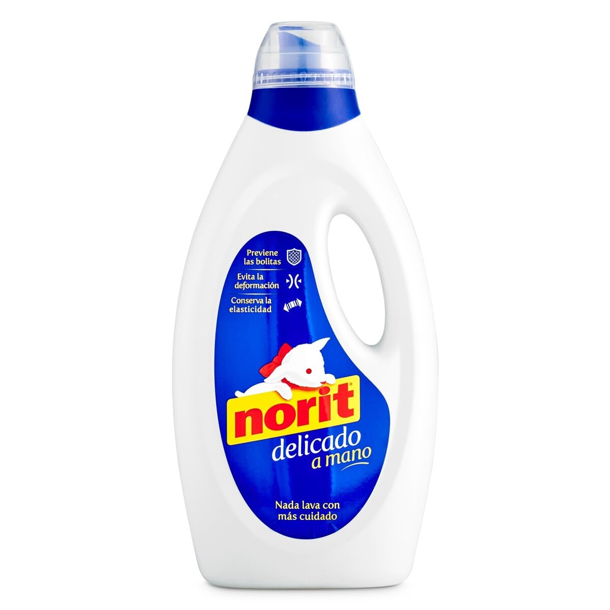 Norit Delicado a Mano - Detergente Líquido, Cuida las Prendas Delicadas y las Manos, evita la deformación de las prendas y Mantiene su elasticidad. Ideal para el Lavado a Mano, 45 Lavados - 1125 ml