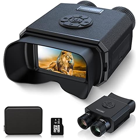 Nachtsichtgerät, Relassy Wiederaufladbar 1080P FHD Digital Nachtsicht Fernglas 500m Reichweite, Infrarot Nachtsichtgerät Jagd 8X Digitalzoom mit 3,5" TFT LCD, 9 Stufen IR für Beobachten Jagd mit 32GB Cover