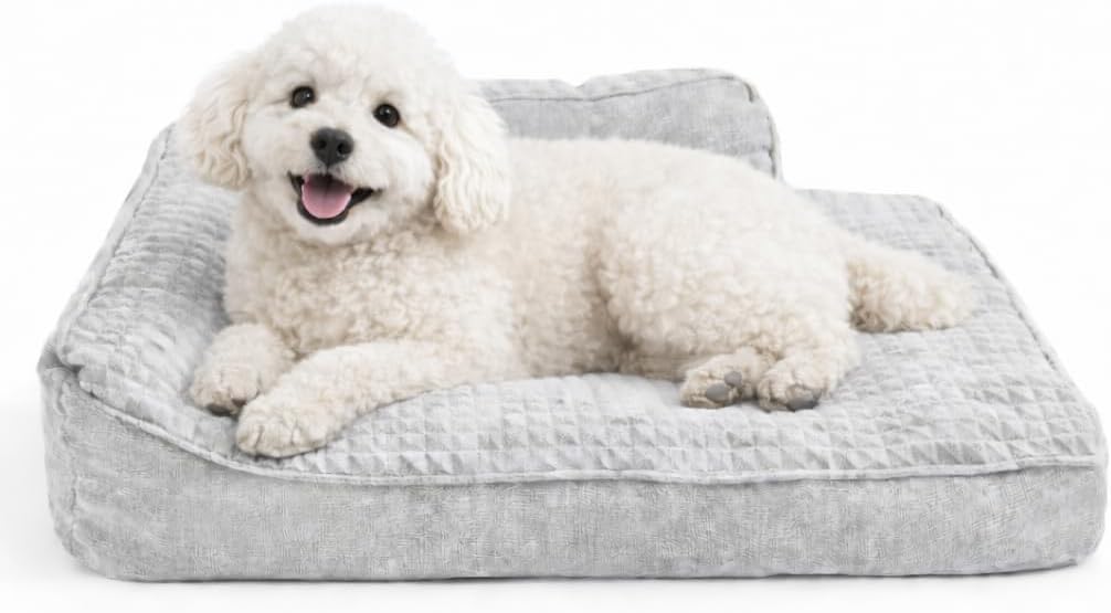 Dog Beds for Small Dogs, Puppy & Cat Bed, Warm & Cozy Calming Bed with Reasonable Curves, Extra Thick Soft Fluffy Comfortable Crate Pad with Sides, Machine Washable & All-Season Use, Non-Slip Bottom