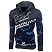 Produktbild Baxboy Herren Pullover Hoodie Sweatjacke Longsleeve Sweatshirt Jacke Langarm Kapuzenpullover Hoody Sweater 2628, Farbe:Marine, Größe:XL