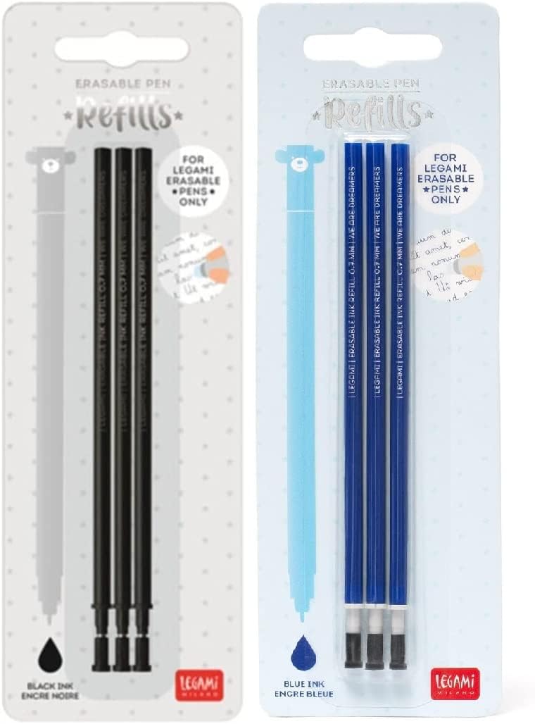 Legami Refill for Erasable Gel Pens, Set of 3, Height 13 cm