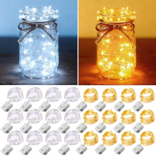 24 Pack Fairy Lights Battery Operated LED String Lights